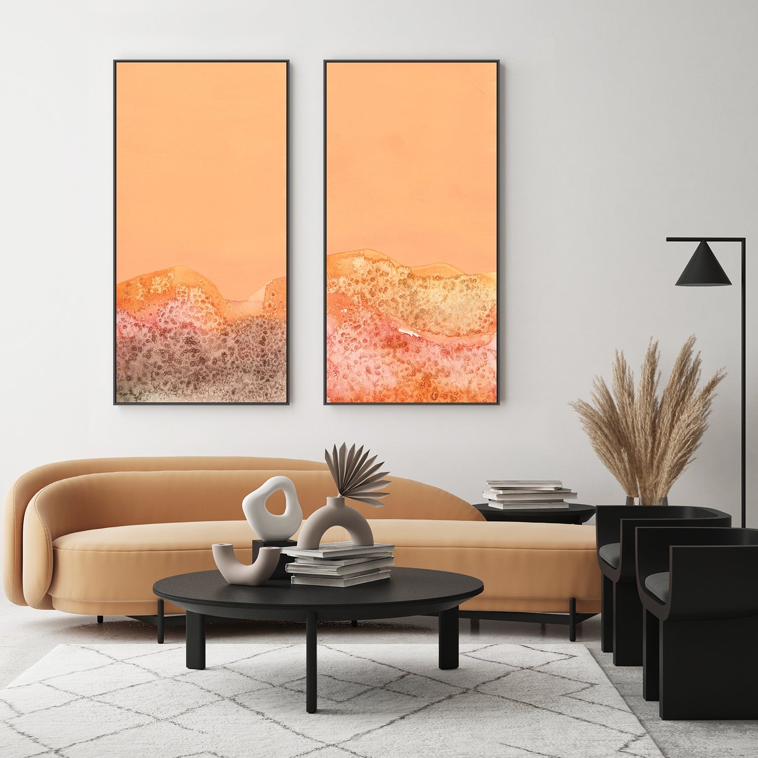 Tangerine Hills, Style A & B, Set Of 2 , By Aubrey