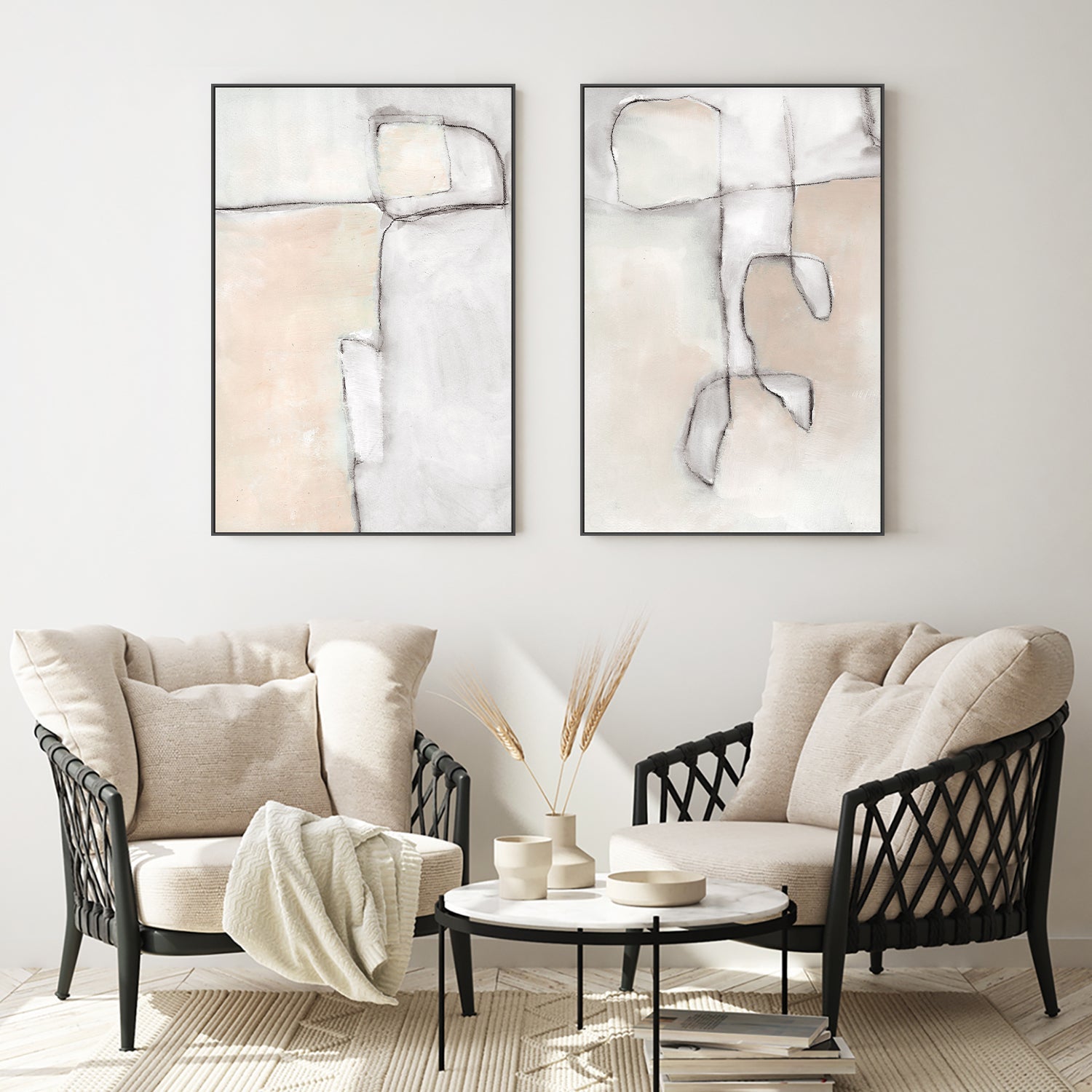 Fractional, Style A & B, Set Of 2