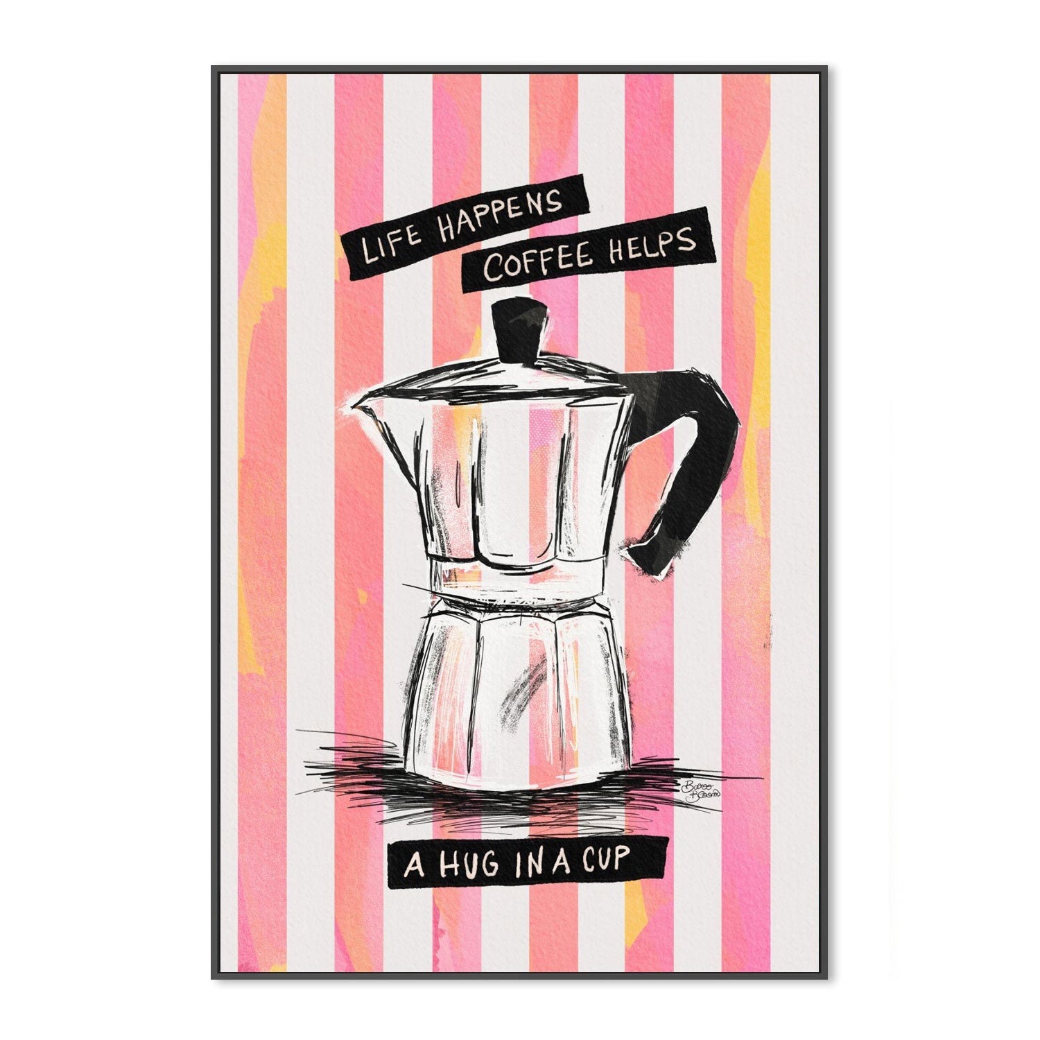Mocca Coffee on Stripes