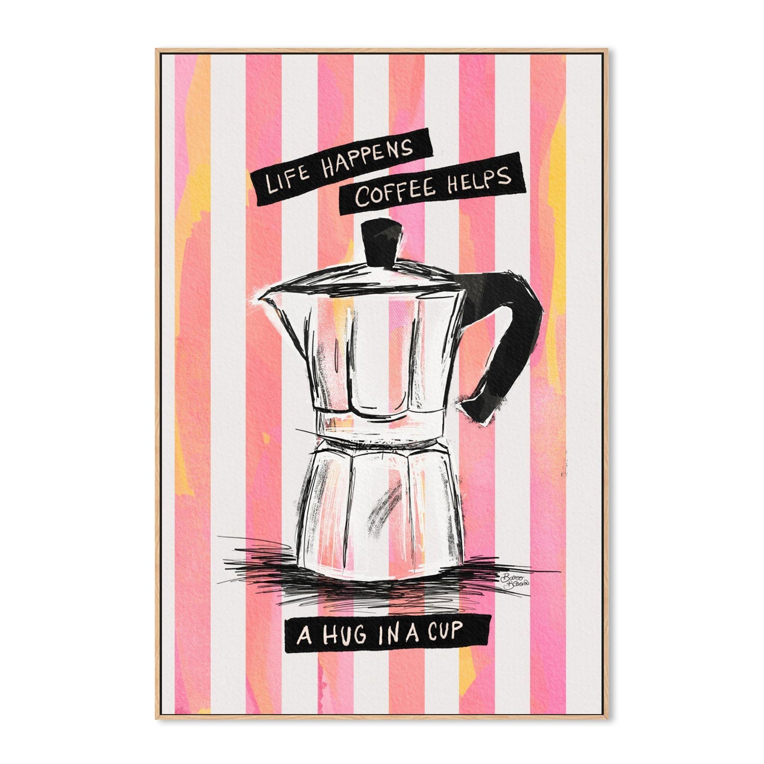 Mocca Coffee on Stripes