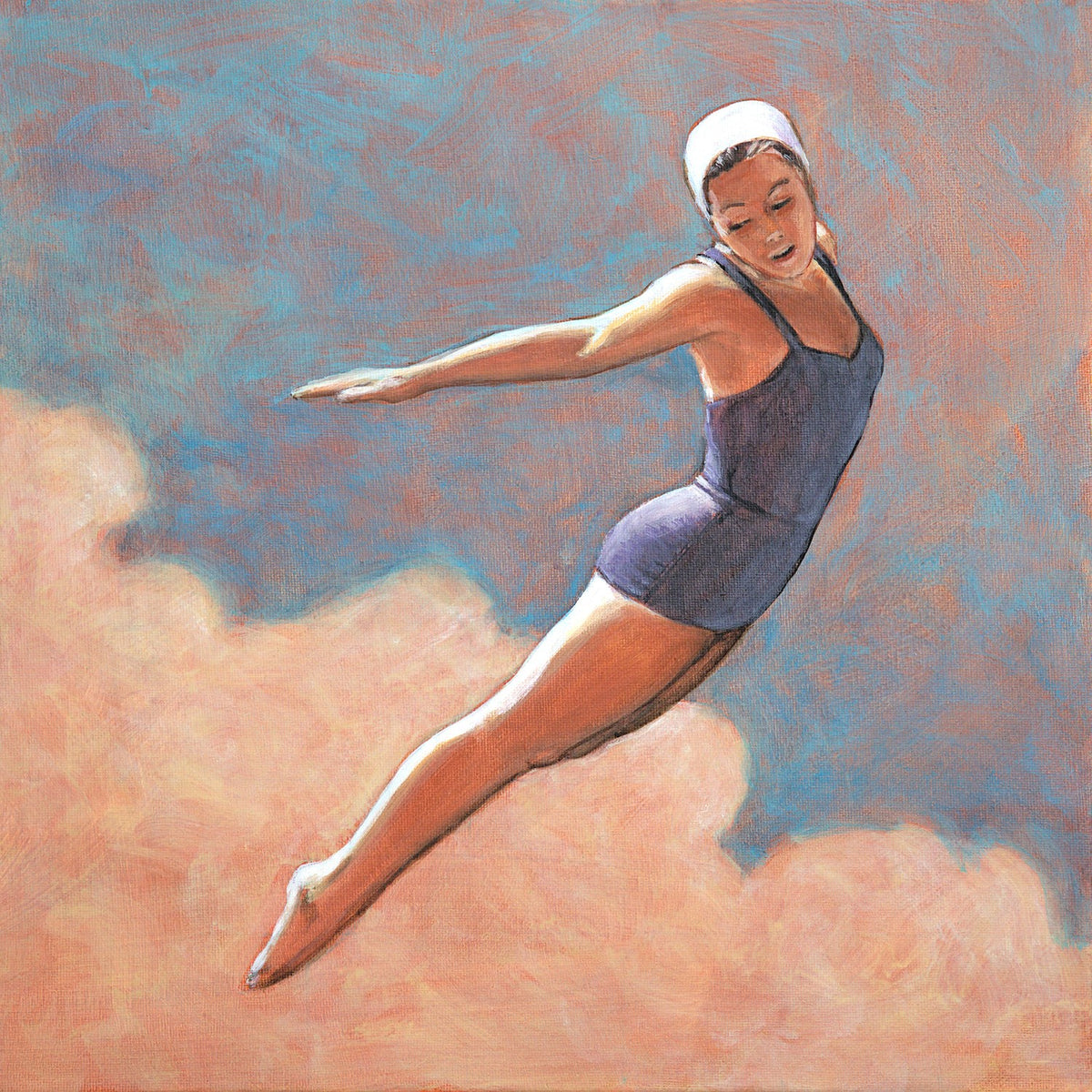 Diver in Soft Clouds