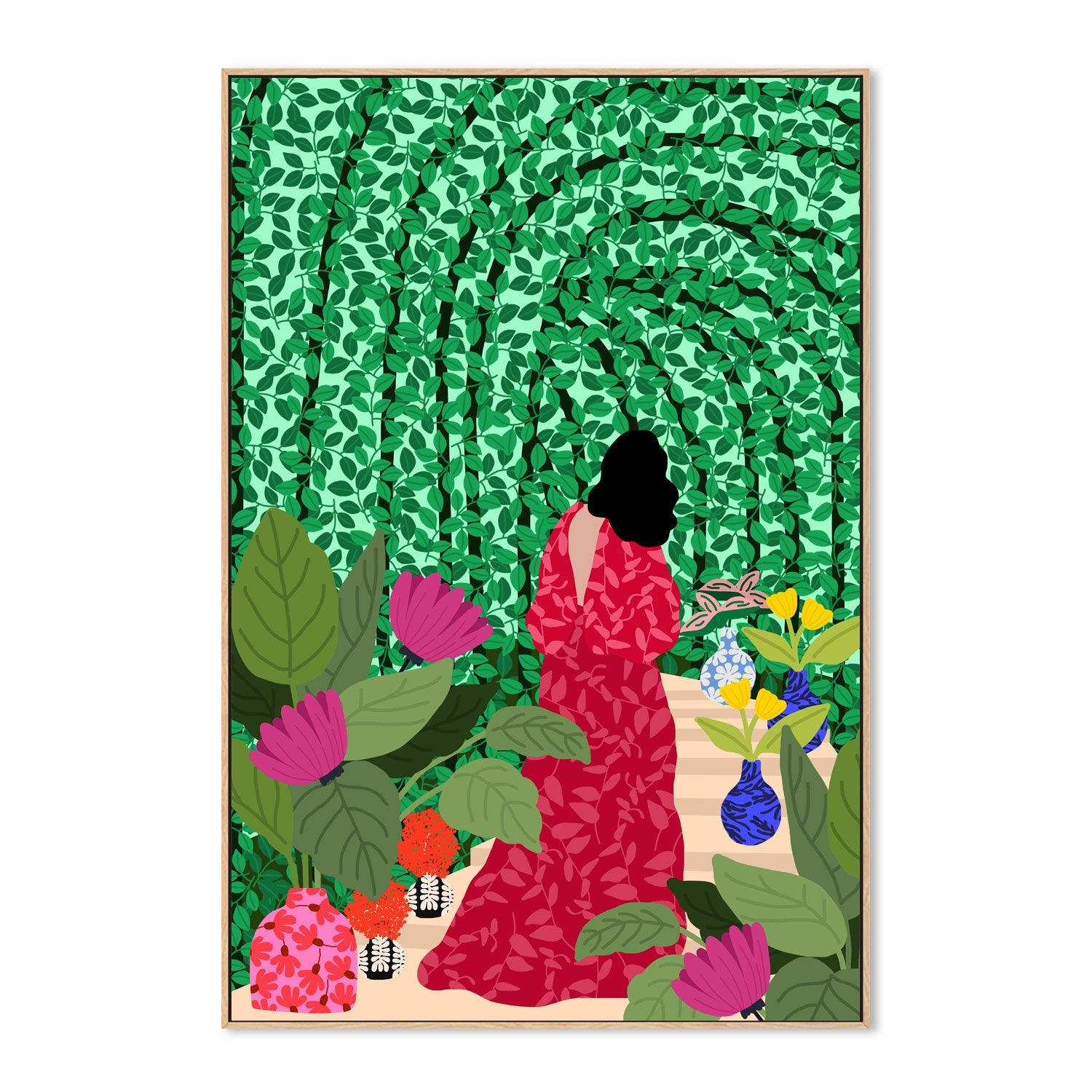 Girl At Her Garden , By Rafaela Mascaro