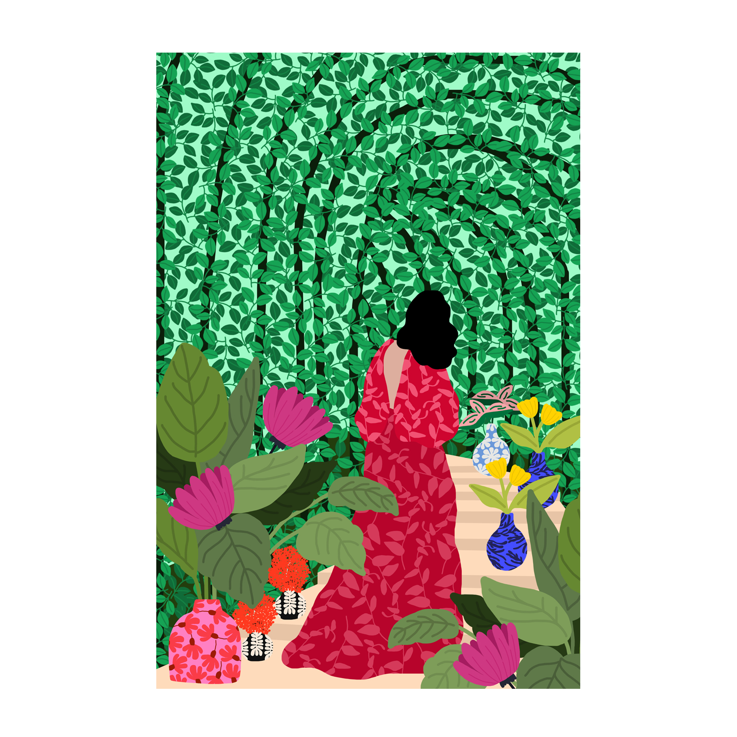 Girl At Her Garden , By Rafaela Mascaro