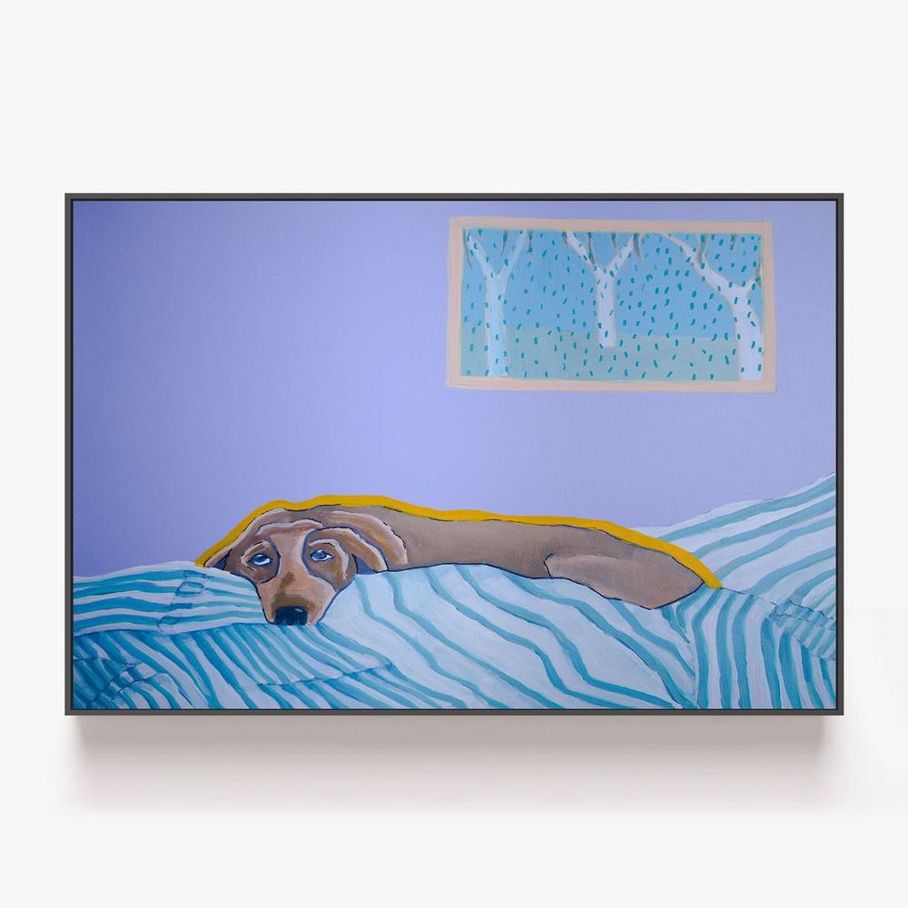 A Dog A Blanket And A Very Good Excuse-by-Sam Myers-wall-art-print-canvas-poster-framed-Gioia