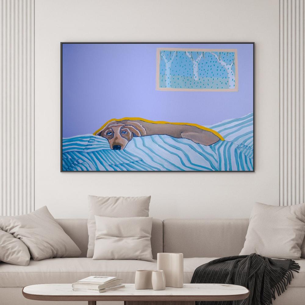 A Dog A Blanket And A Very Good Excuse-by-Sam Myers-wall-art-print-canvas-poster-framed-Gioia