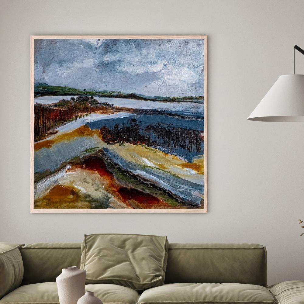 A frozen lake-by-Louise O'Hara-wall-art-print-canvas-poster-framed-Gioia