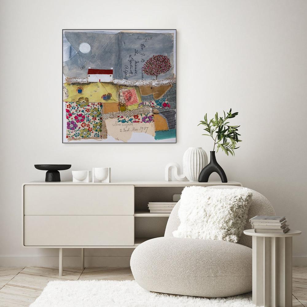 A patchwork garden, Style B-by-Louise O'Hara-wall-art-print-canvas-poster-framed-Gioia