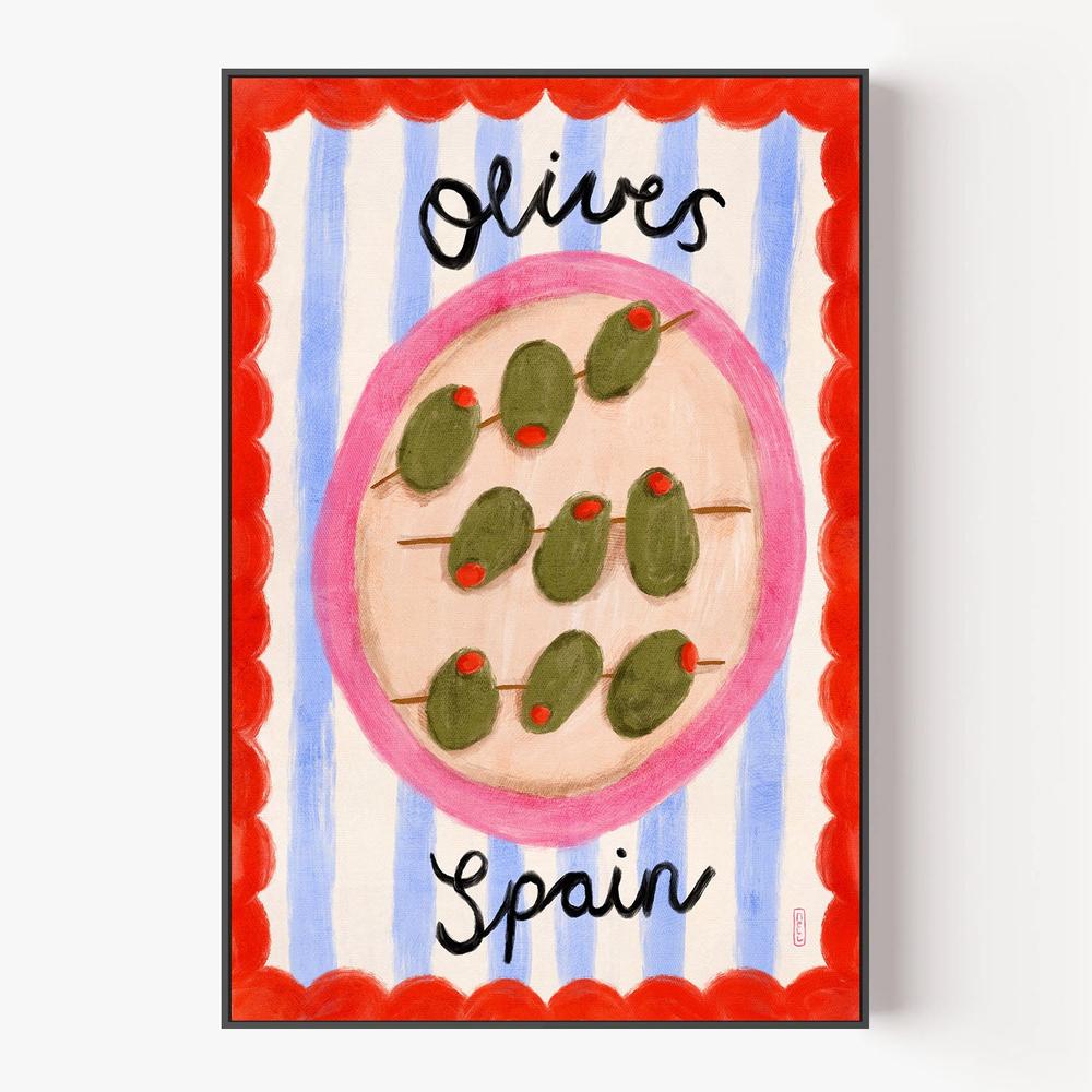 A Plate Of Olives, Style B-by-Lia Nell-wall-art-print-canvas-poster-framed-Gioia