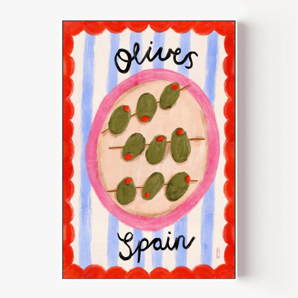 A Plate Of Olives, Style B-by-Lia Nell-wall-art-print-canvas-poster-framed-Gioia