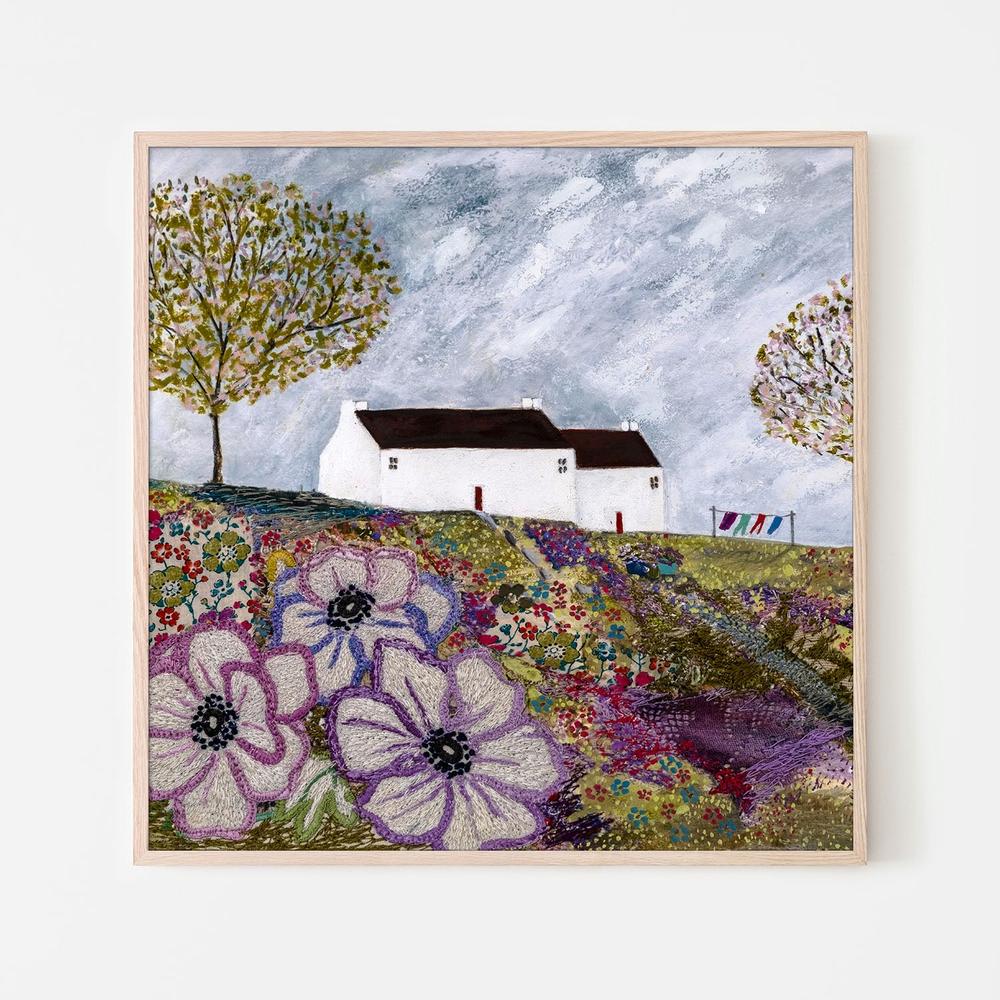 A summers washday-by-Louise O'Hara-wall-art-print-canvas-poster-framed-Gioia