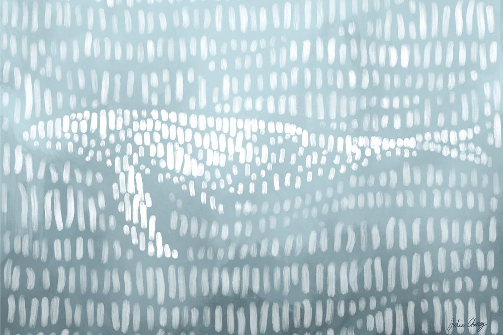 wall-art-print-canvas-poster-framed-Abstract Blue Whale-1