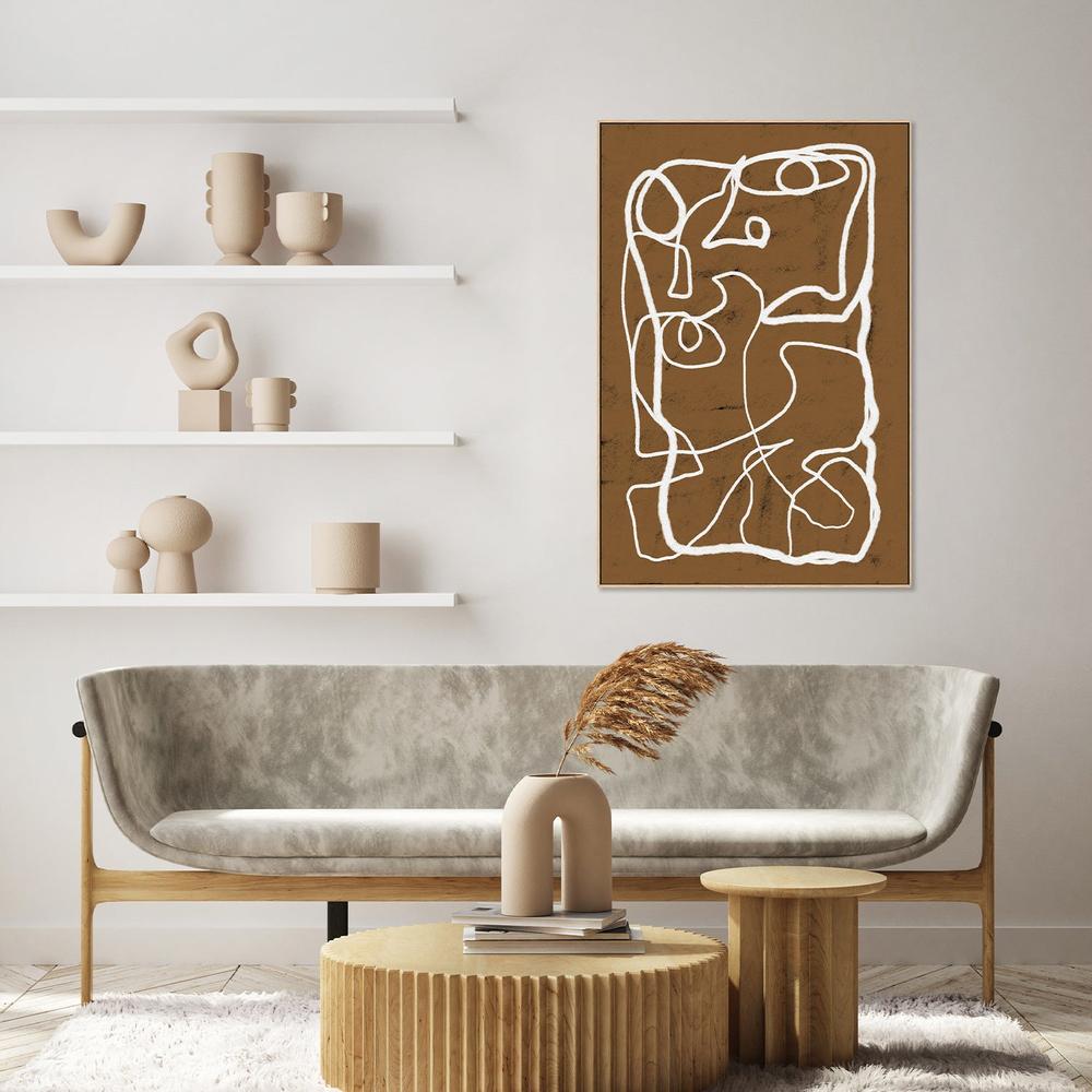 Abstract Brown Imagination-by-Sharyn Bursic-wall-art-print-canvas-poster-framed-Gioia