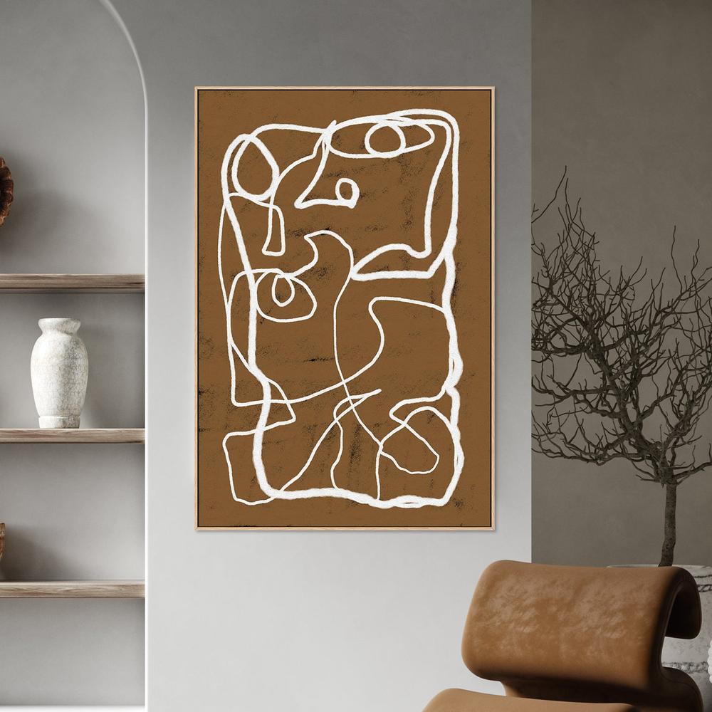 Abstract Brown Imagination-by-Sharyn Bursic-wall-art-print-canvas-poster-framed-Gioia