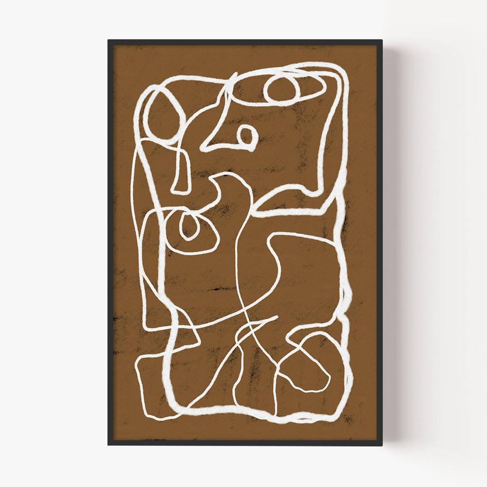 Abstract Brown Imagination-by-Sharyn Bursic-wall-art-print-canvas-poster-framed-Gioia
