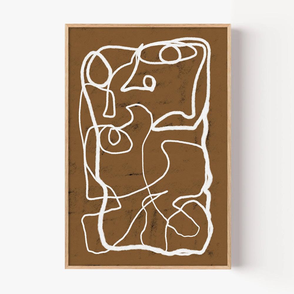 Abstract Brown Imagination-by-Sharyn Bursic-wall-art-print-canvas-poster-framed-Gioia