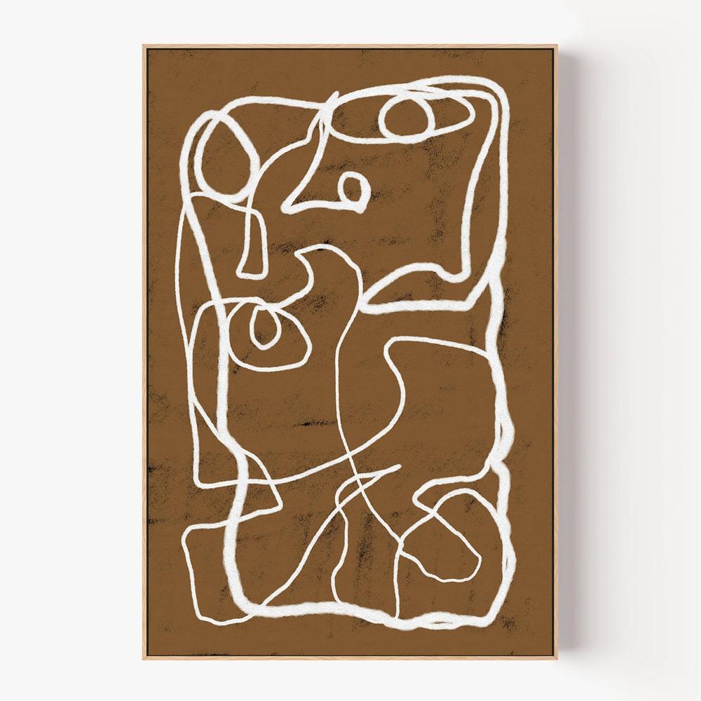 Abstract Brown Imagination-by-Sharyn Bursic-wall-art-print-canvas-poster-framed-Gioia