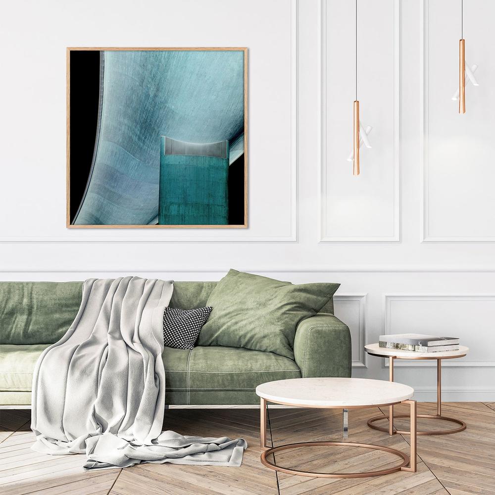 Abstract Teal Forms-by-Christina Sillen-wall-art-print-canvas-poster-framed-Gioia