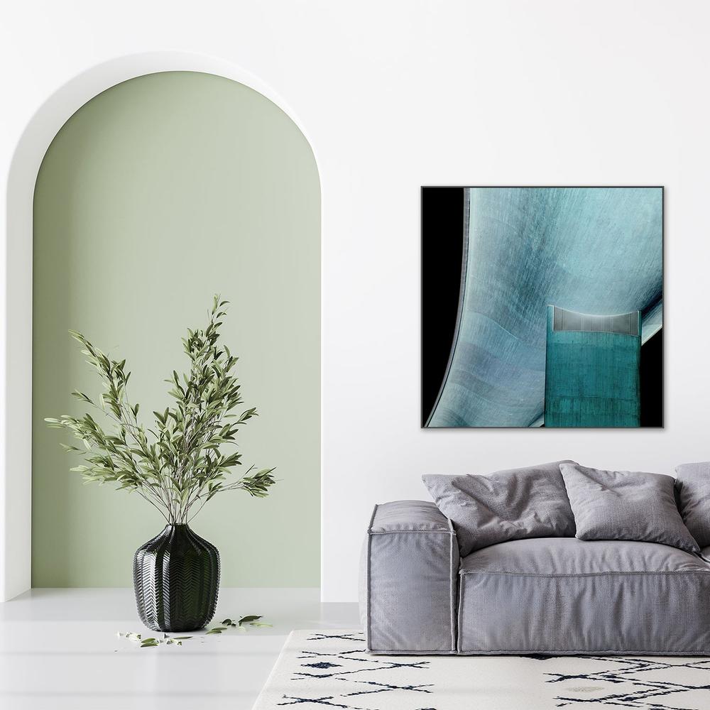 Abstract Teal Forms-by-Christina Sillen-wall-art-print-canvas-poster-framed-Gioia