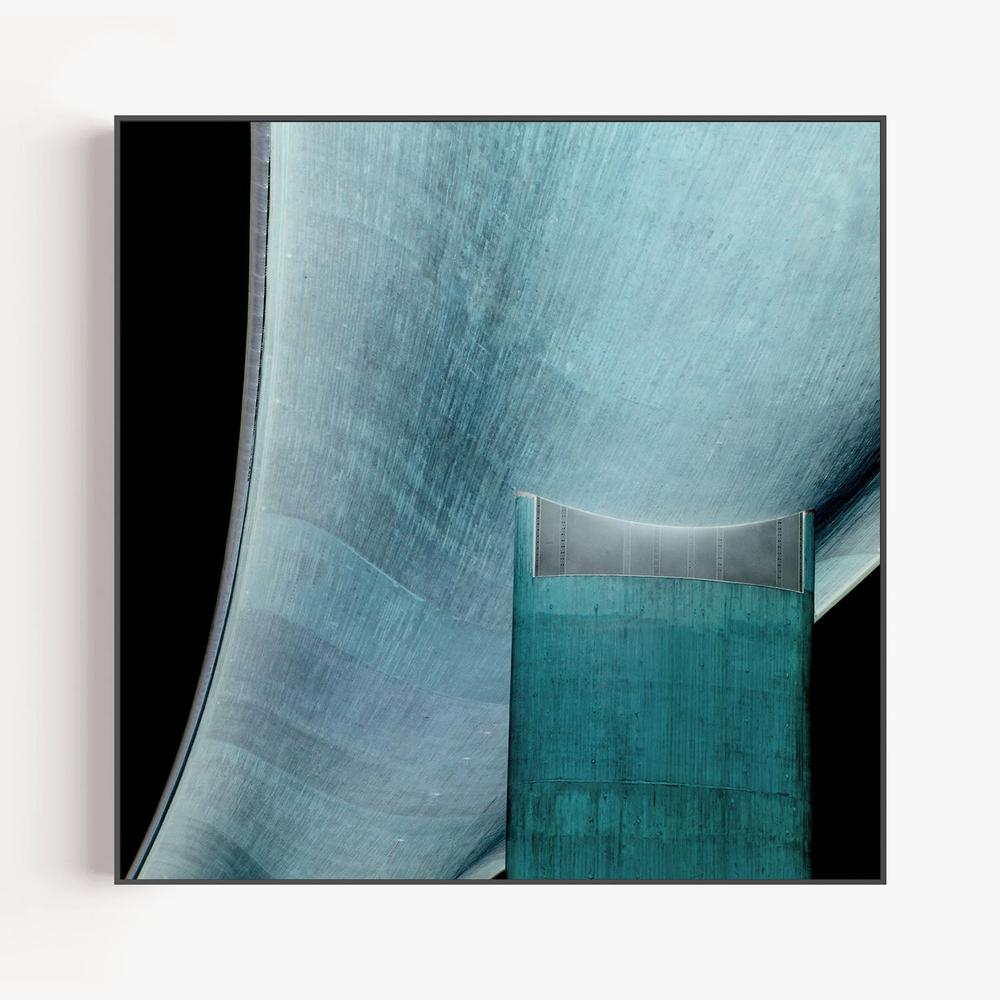 Abstract Teal Forms-by-Christina Sillen-wall-art-print-canvas-poster-framed-Gioia