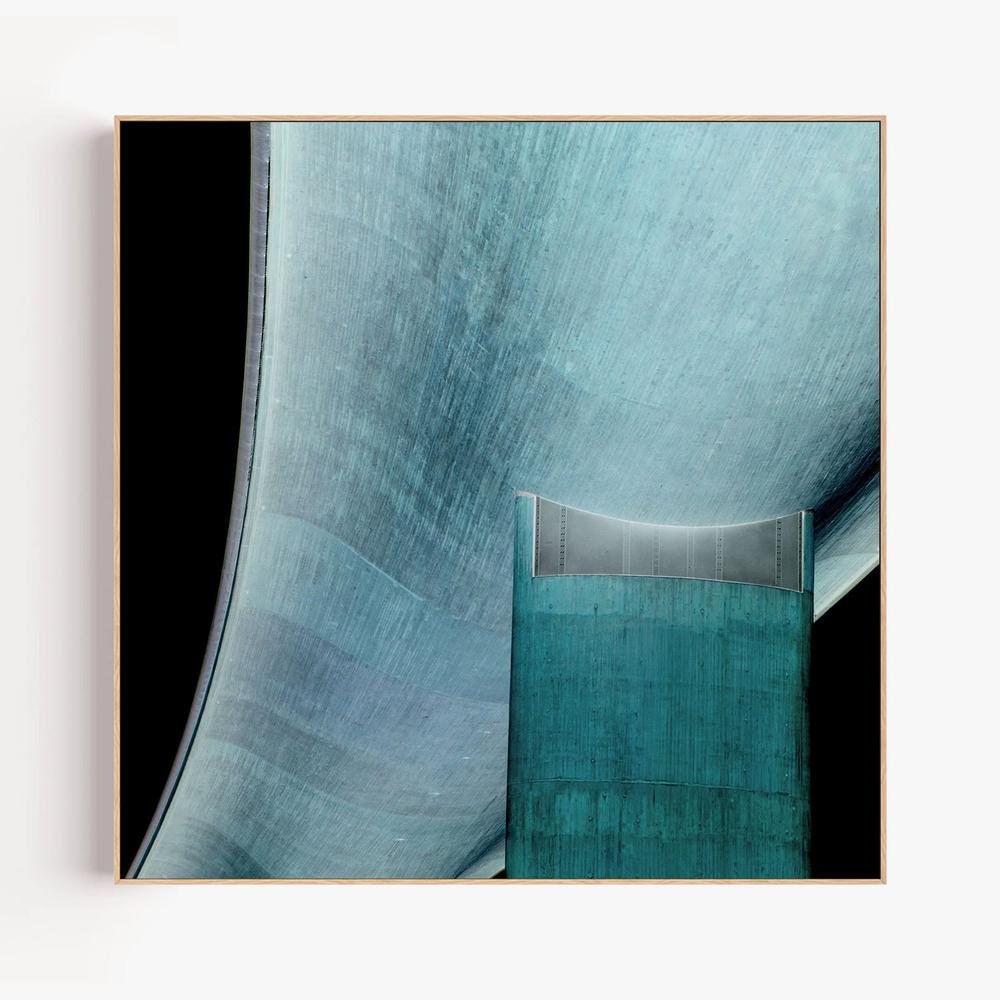 Abstract Teal Forms-by-Christina Sillen-wall-art-print-canvas-poster-framed-Gioia