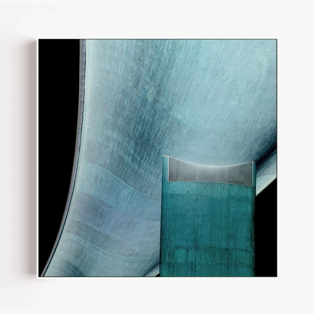 Abstract Teal Forms-by-Christina Sillen-wall-art-print-canvas-poster-framed-Gioia