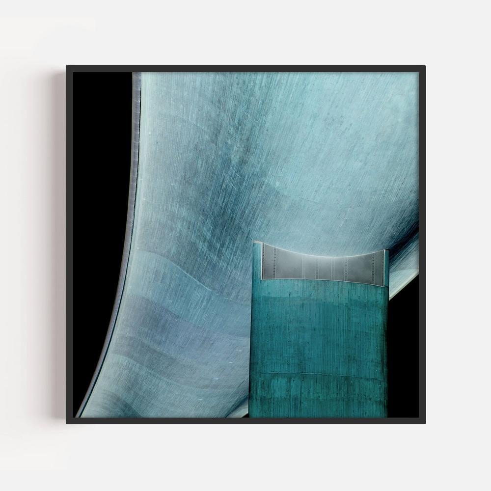 Abstract Teal Forms-by-Christina Sillen-wall-art-print-canvas-poster-framed-Gioia