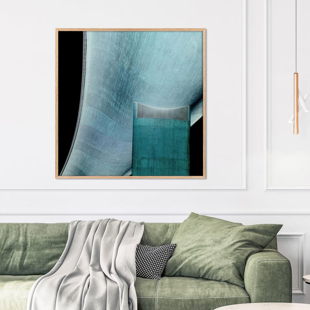 Abstract Teal Forms-by-Christina Sillen-wall-art-print-canvas-poster-framed-Gioia