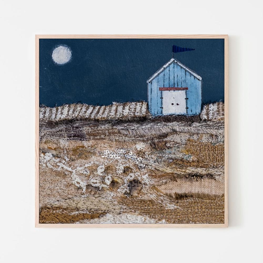 All was calm after a busy day at the beach-by-Louise O'Hara-wall-art-print-canvas-poster-framed-Gioia