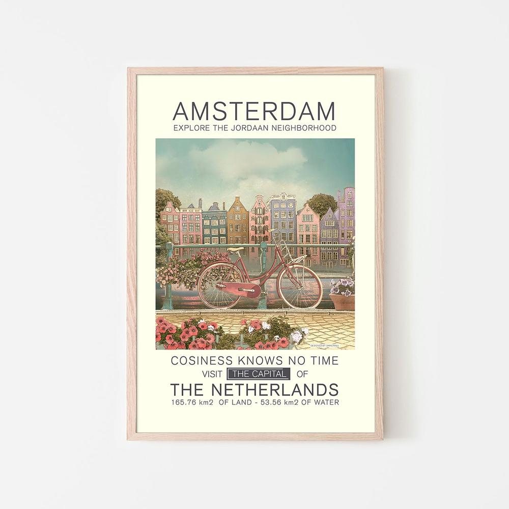 Amsterdam Canal Bicycle-by-Dion Gem-wall-art-print-canvas-poster-framed-Gioia