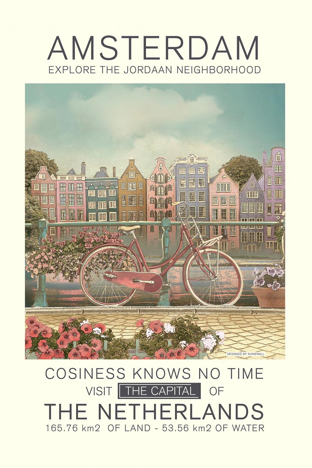 Amsterdam Canal Bicycle-by-Dion Gem-wall-art-print-canvas-poster-framed-Gioia