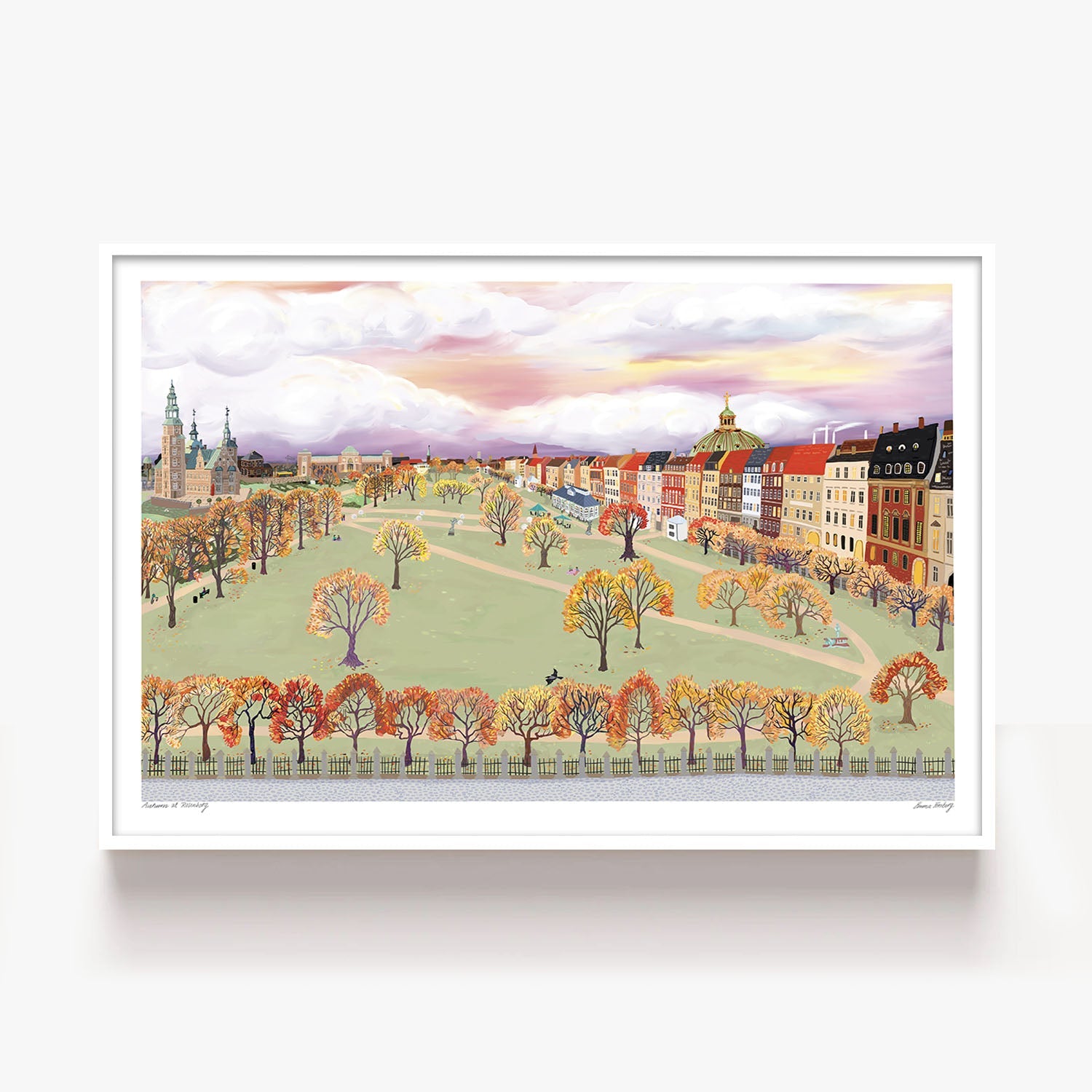 Autumnat Rosenborg-by-Emma Forsberg-wall-art-print-canvas-poster-framed-Gioia