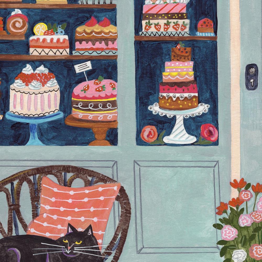 Bakery Cat Cafe-by-Caroline Bonne Muller-wall-art-print-canvas-poster-framed-Gioia