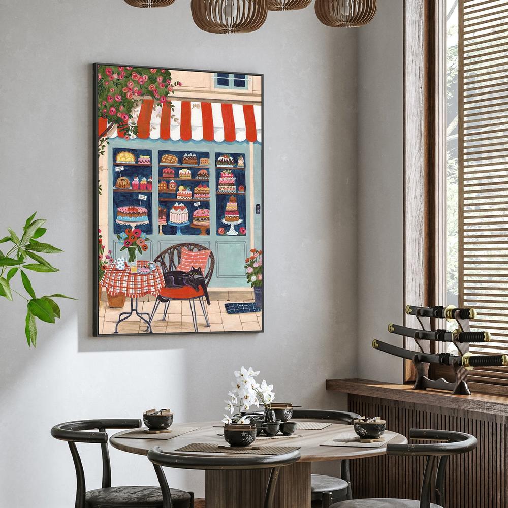 Bakery Cat Cafe-by-Caroline Bonne Muller-wall-art-print-canvas-poster-framed-Gioia
