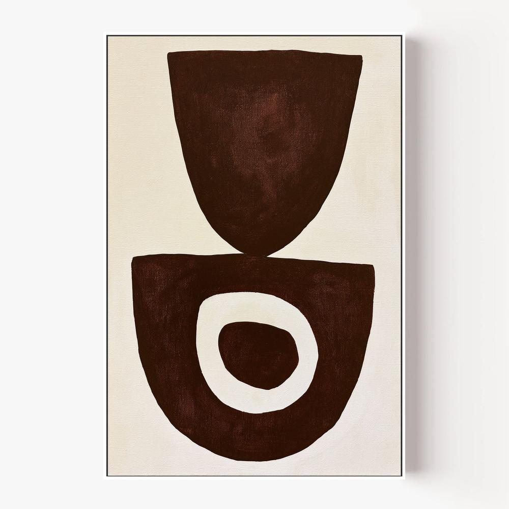 Balance in Brown-by-Lady Hana-wall-art-print-canvas-poster-framed-Gioia