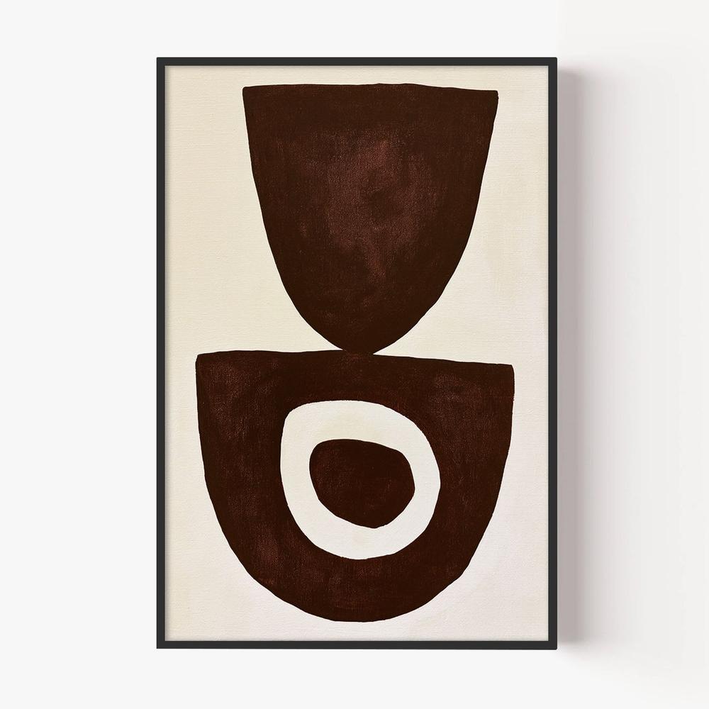 Balance in Brown-by-Lady Hana-wall-art-print-canvas-poster-framed-Gioia