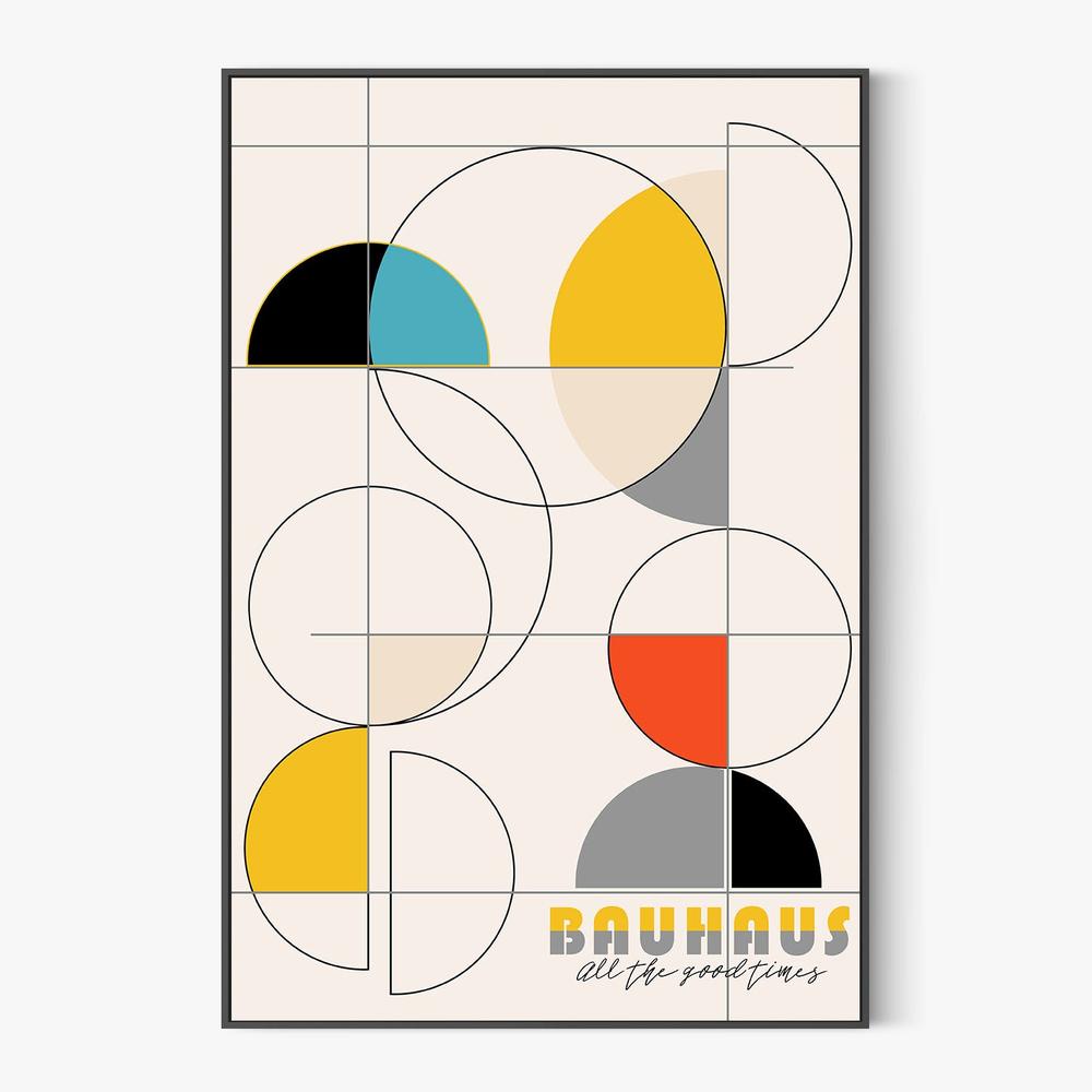 Bauhaus Geometric Shapes-by-CATS AND DOTZ-wall-art-print-canvas-poster-framed-Gioia