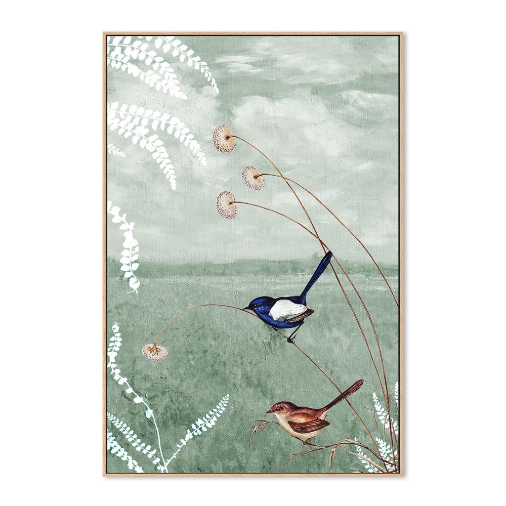 wall-art-print-canvas-poster-framed-Birds in a Serene Meadow-4