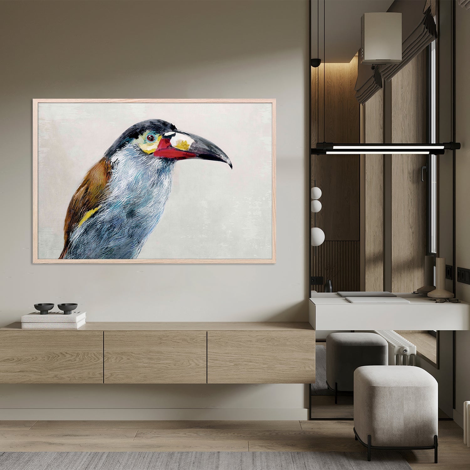 Black billed Mountain Toucan-by-Jacob Q-wall-art-print-canvas-poster-framed-Gioia