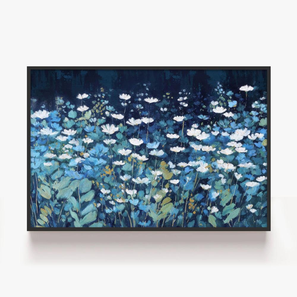 Blue Floral Field, Style A-by-Gioia Template-wall-art-print-canvas-poster-framed-Gioia