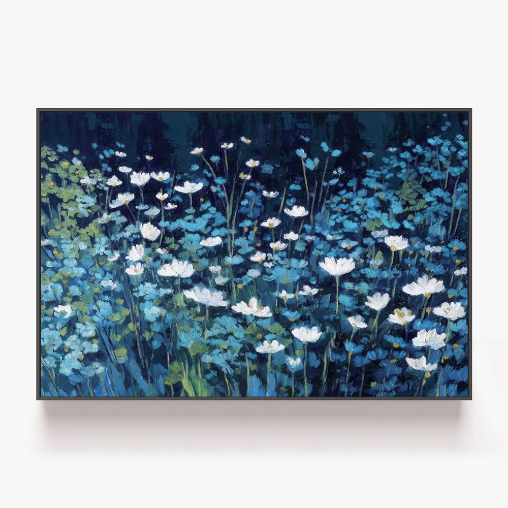 Blue Floral Field, Style B-by-Gioia Template-wall-art-print-canvas-poster-framed-Gioia
