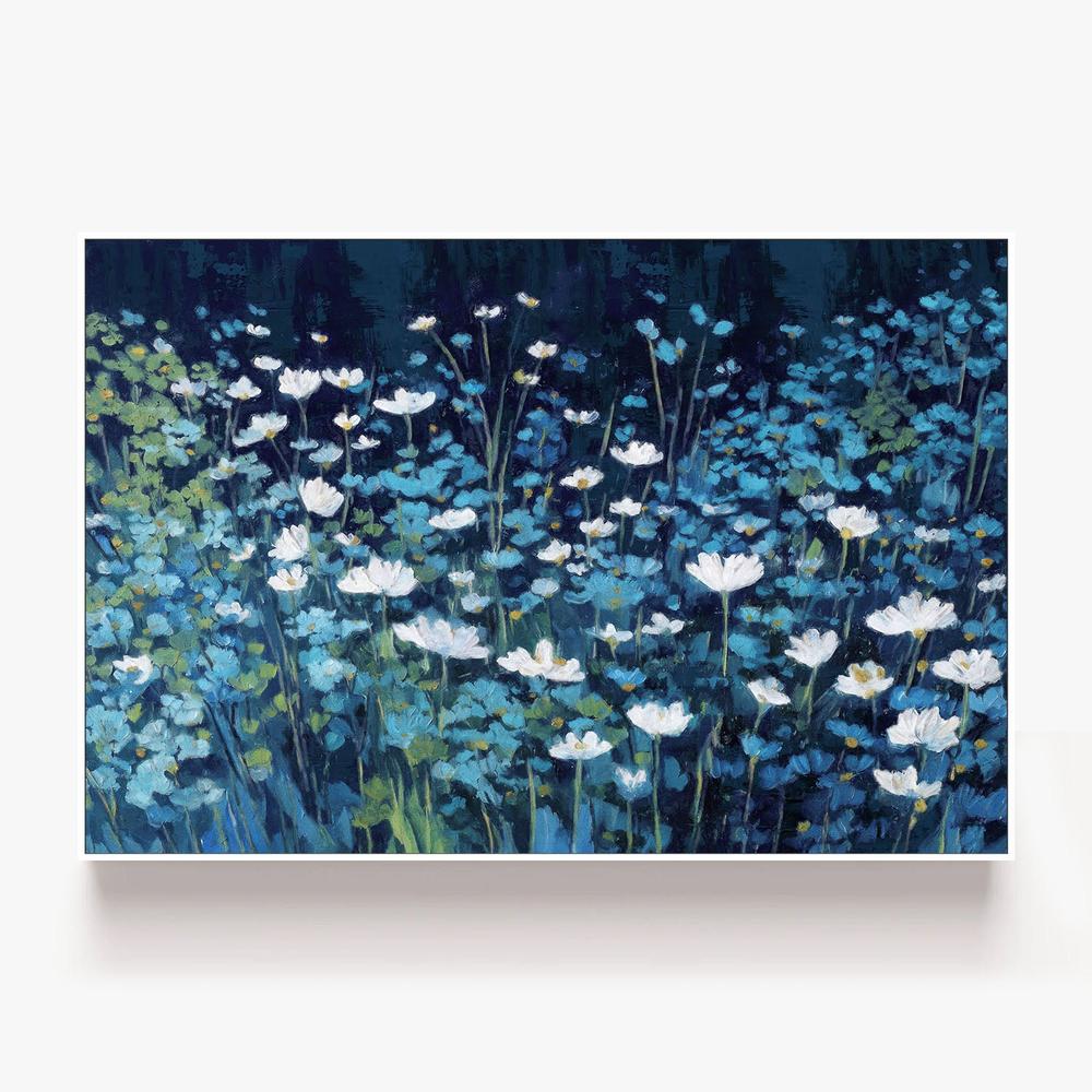 Blue Floral Field, Style B-by-Gioia Template-wall-art-print-canvas-poster-framed-Gioia