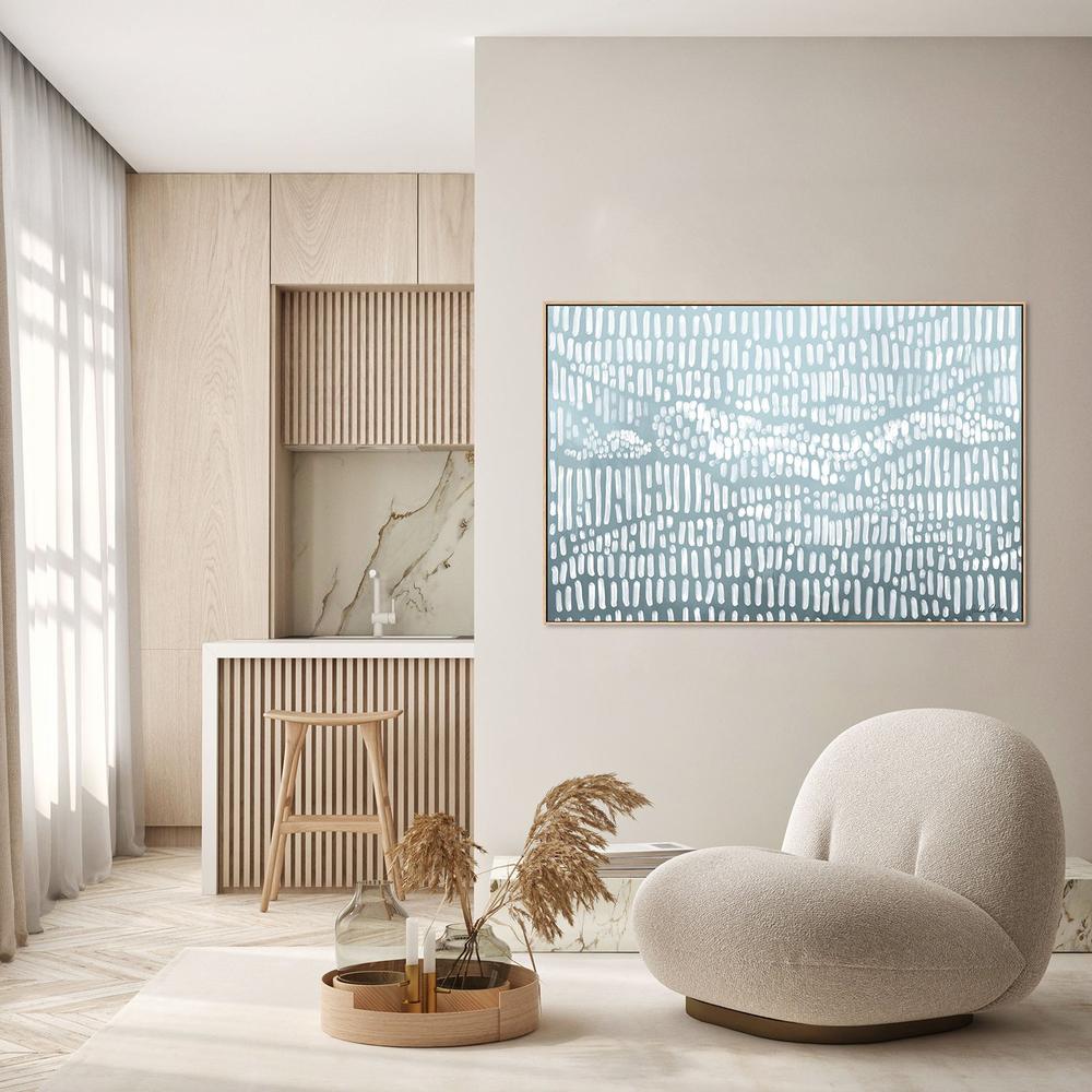 wall-art-print-canvas-poster-framed-Blue Wavy Abstract-9