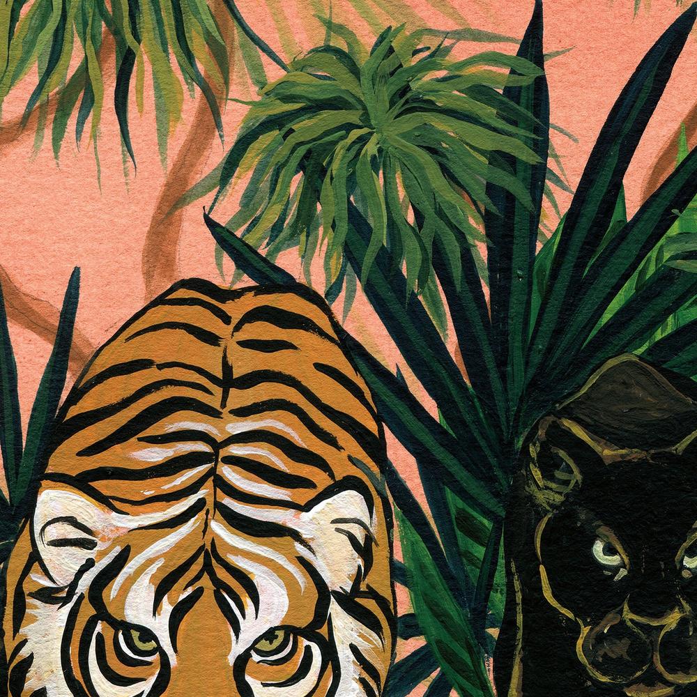 Boho Jungle Prowlers-by-Yvette St. Amant-wall-art-print-canvas-poster-framed-Gioia