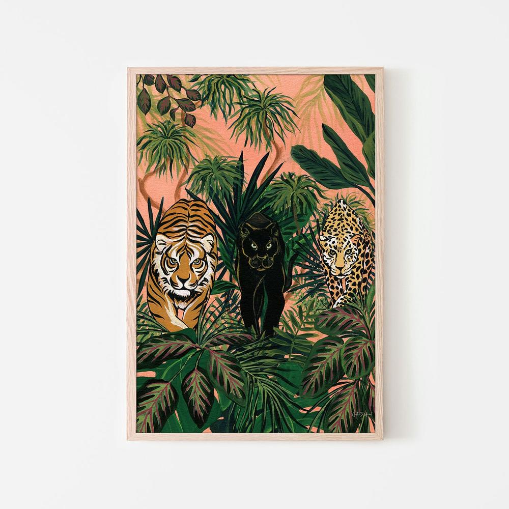 Boho Jungle Prowlers-by-Yvette St. Amant-wall-art-print-canvas-poster-framed-Gioia