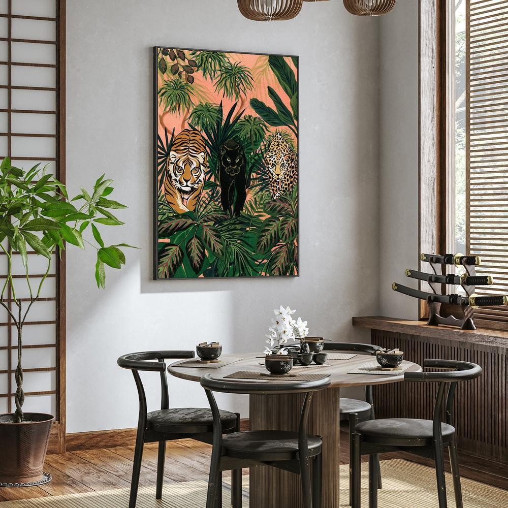 Boho Jungle Prowlers-by-Yvette St. Amant-wall-art-print-canvas-poster-framed-Gioia