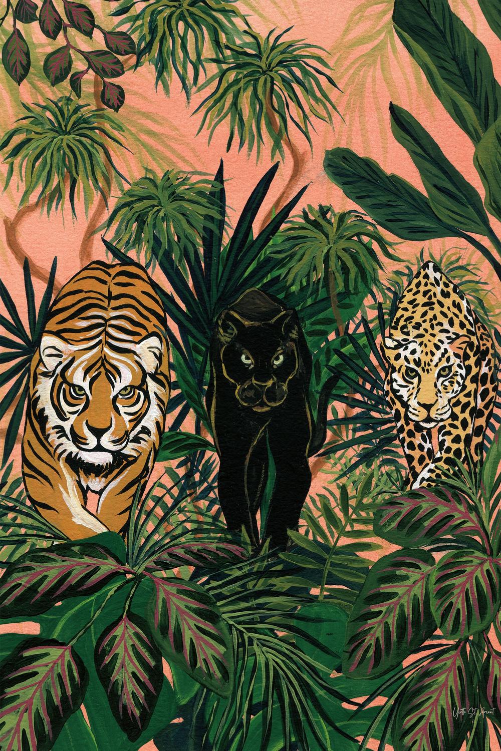 Boho Jungle Prowlers-by-Yvette St. Amant-wall-art-print-canvas-poster-framed-Gioia