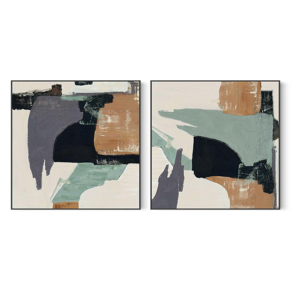 Bold Divisions, Style A & B, Set Of 2-by-Jacob Q-wall-art-print-canvas-poster-framed-Gioia