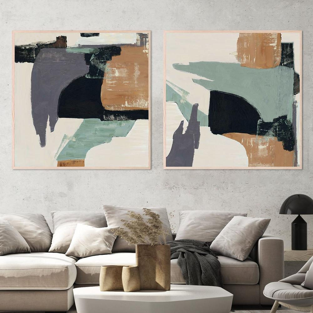 Bold Divisions, Style A & B, Set Of 2-by-Jacob Q-wall-art-print-canvas-poster-framed-Gioia