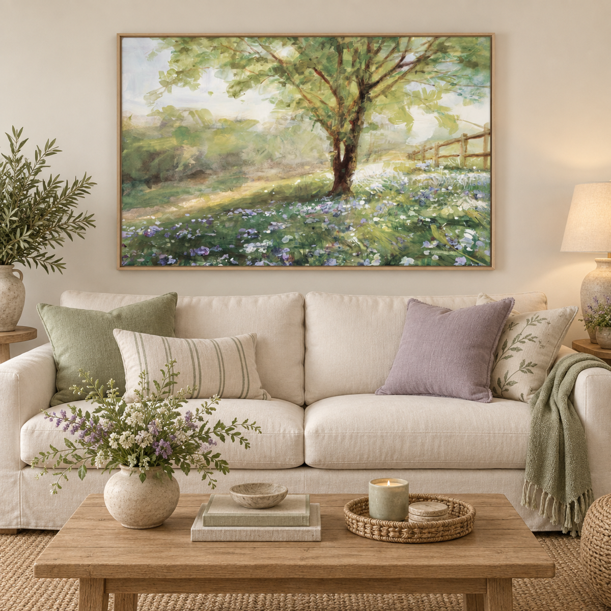 Bright Violet Field lifestyle room image