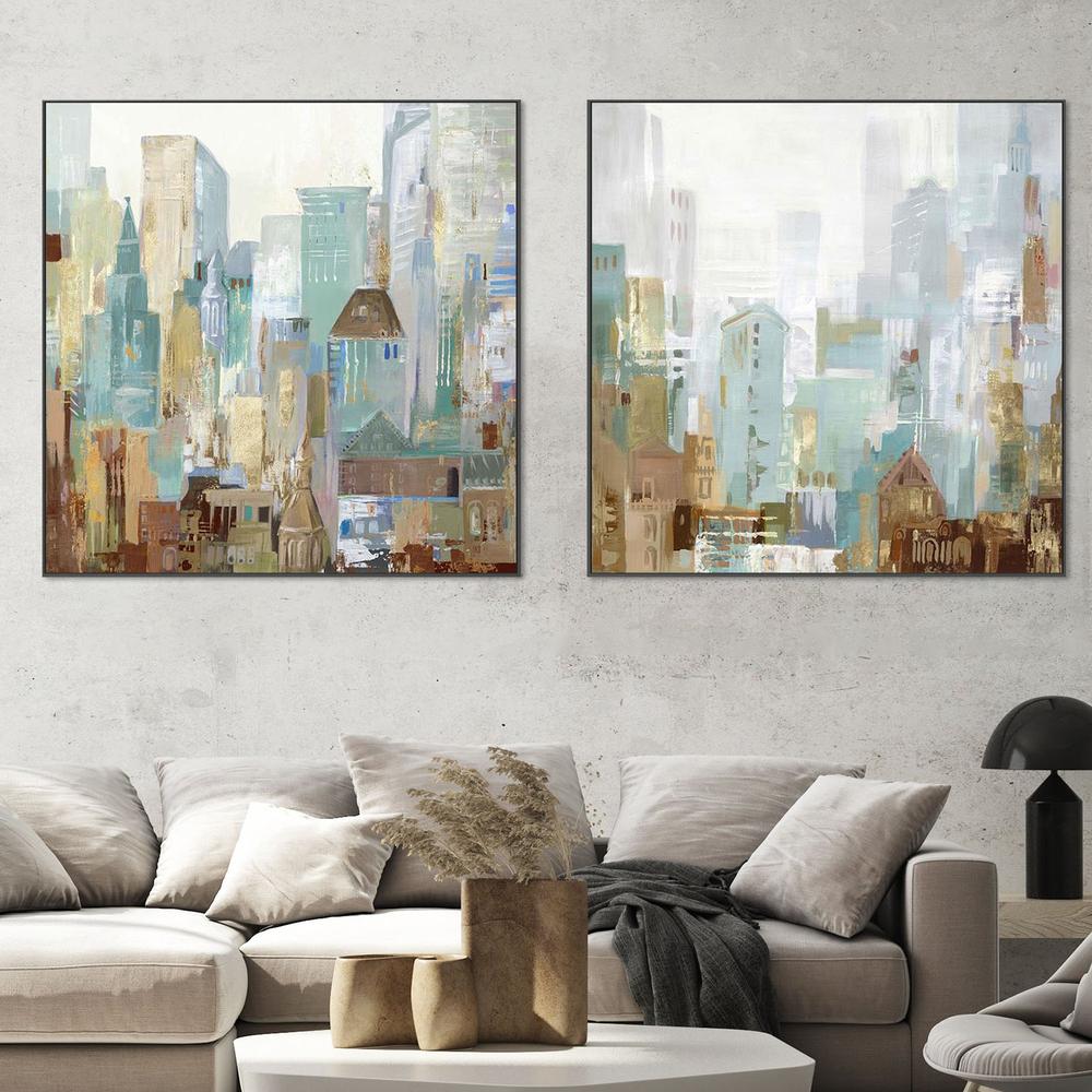Bustle City, Style A & B, Set Of 2-by-Lera-wall-art-print-canvas-poster-framed-Gioia